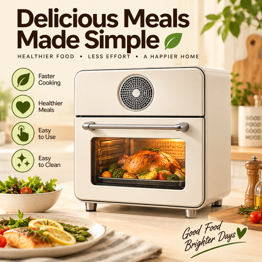 Smart Multi-Function JUVVOOS®Electric Oven with 360° Hot Air, Precise Temperature Control & Steam Cooking 🍳