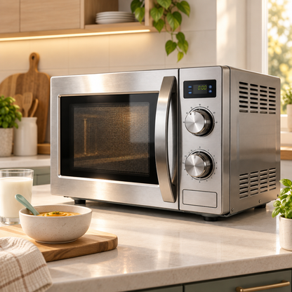 Smart Compact JUVVOOS®Microwave Oven with 360° Even Heating, Adjustable Power & One-Touch Reheating 🥘