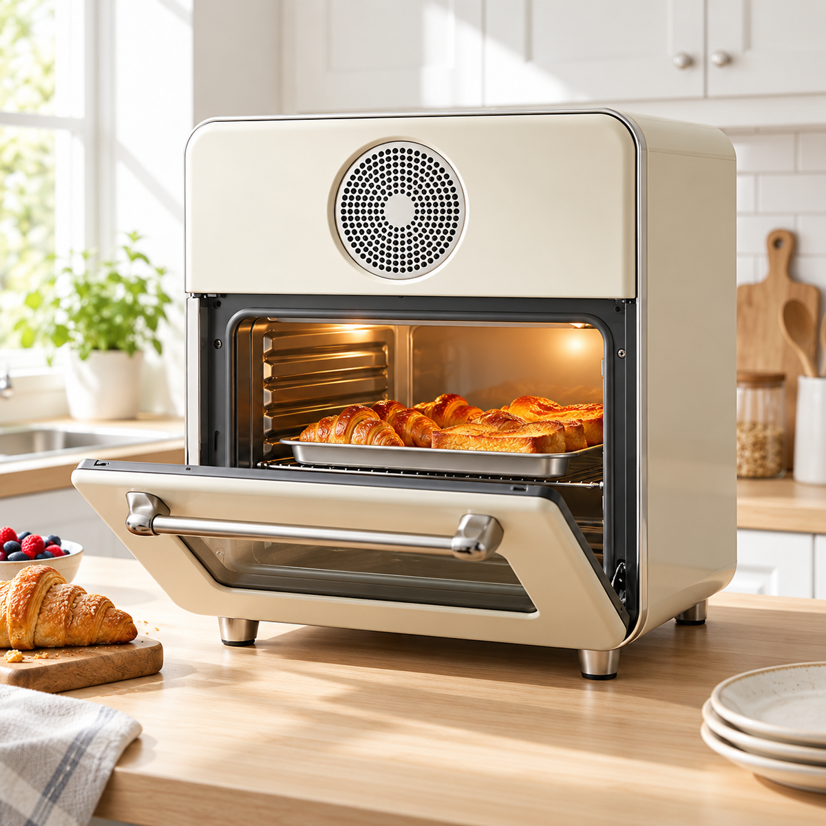Smart Multi-Function JUVVOOS®Electric Oven with 360° Hot Air, Precise Temperature Control & Steam Cooking 🍳