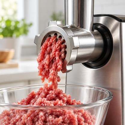 🥩 Household Quiet 2-Speed JUVVOOS®Meat Grinder ✨ Automatic Meat Mincer & Sausage Stuffer | Heavy-Duty Stainless Steel Food Processor | Easy-Clean Anti-Pinch Design for Meat, Garlic, Chili & More ⚙️