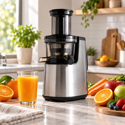 🥤Quiet Slow-Masticating JUVVOOS®Juicer ✨ Automatic Pulp & Juice Separation | Residue-Free Fruit & Vegetable Extractor | Multifunctional Home Juicer for Fresh Juice, Smoothies, Milkshakes & Baby Food 🍃