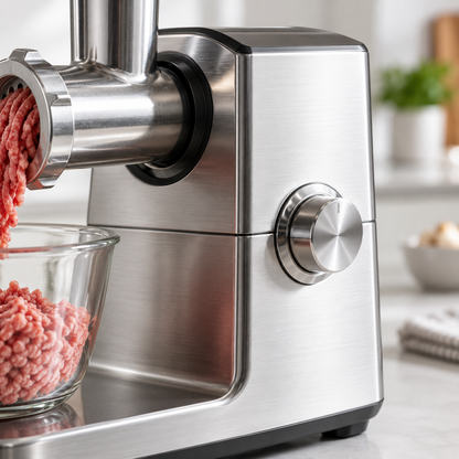 🥩 Household Quiet 2-Speed JUVVOOS®Meat Grinder ✨ Automatic Meat Mincer & Sausage Stuffer | Heavy-Duty Stainless Steel Food Processor | Easy-Clean Anti-Pinch Design for Meat, Garlic, Chili & More ⚙️