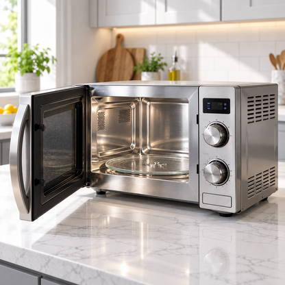 Smart Compact JUVVOOS®Microwave Oven with 360° Even Heating, Adjustable Power & One-Touch Reheating 🥘