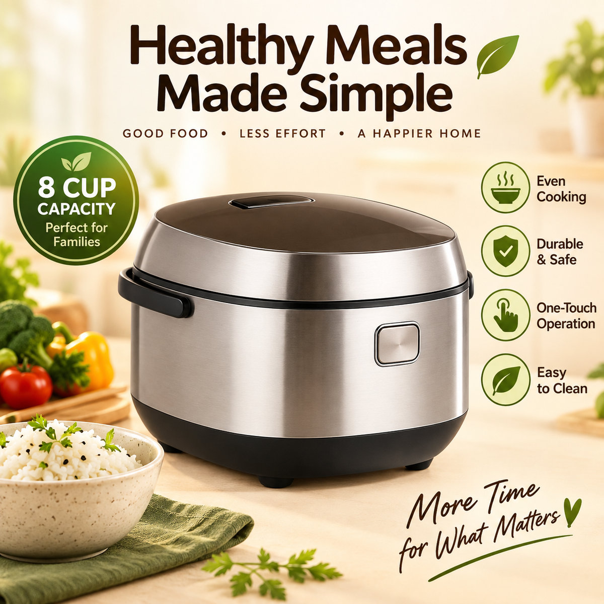 🍚✨ Smart Micro-Pressure JUVVOOS®Rice Cooker | Multifunctional Electric Cooker for Fluffy Rice, Congee & More | Non-Stick Inner Pot, Keep Warm, Delay Timer & Automatic Cooking 💥